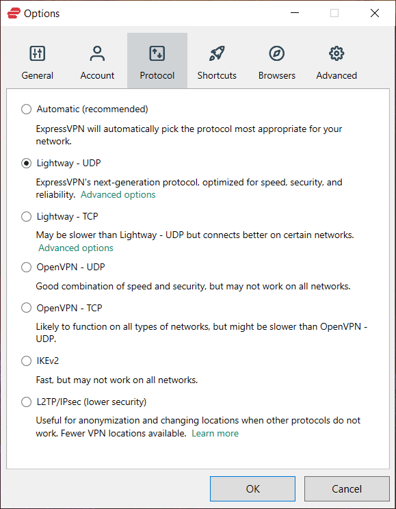 ExpressVPN Protocols